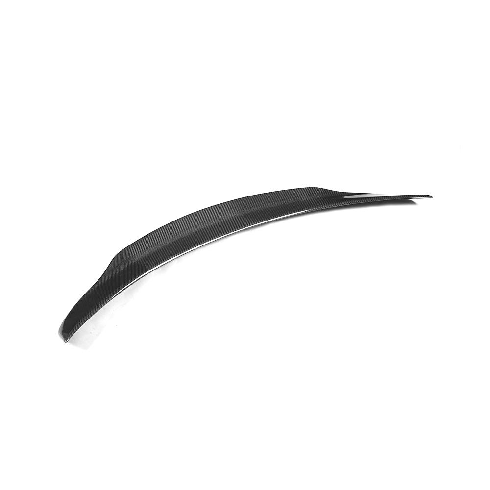 Mercedes C63/S C63S W205 saloon carbon spoiler with ducktail style by CT Carbon, showcasing sleek aerodynamic design.