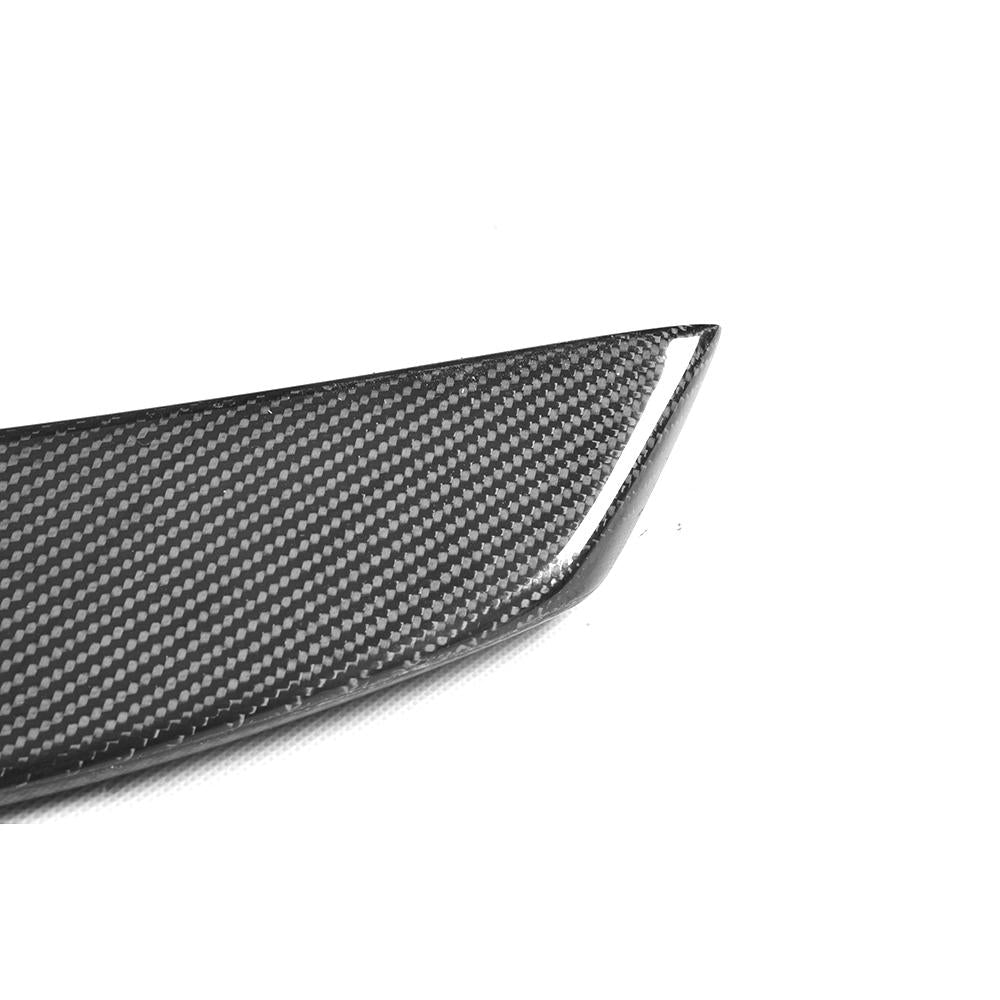 Mercedes C63/C63S W205 saloon carbon spoiler, V1 ducktail style by CT Carbon, lightweight aerodynamic car accessory.