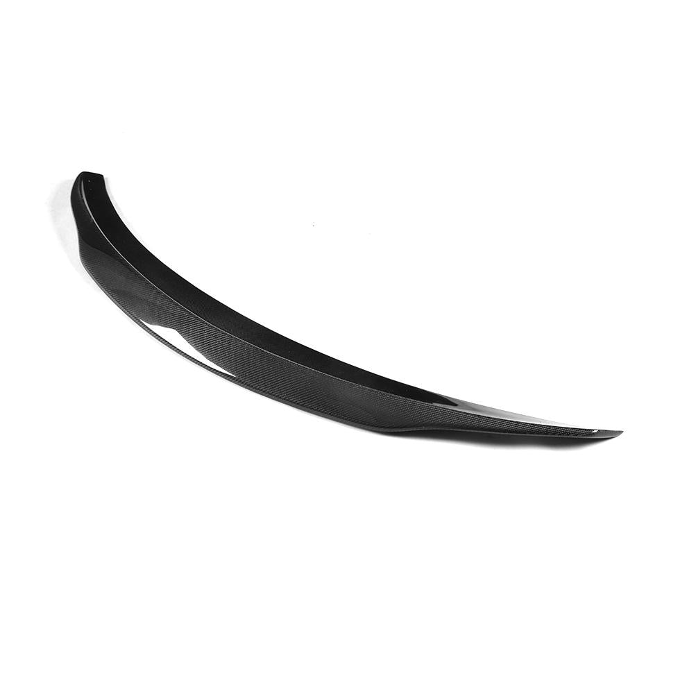 Mercedes C63/C63S W205 saloon carbon spoiler, V1 ducktail style by CT Carbon, mounted on the rear of the car.