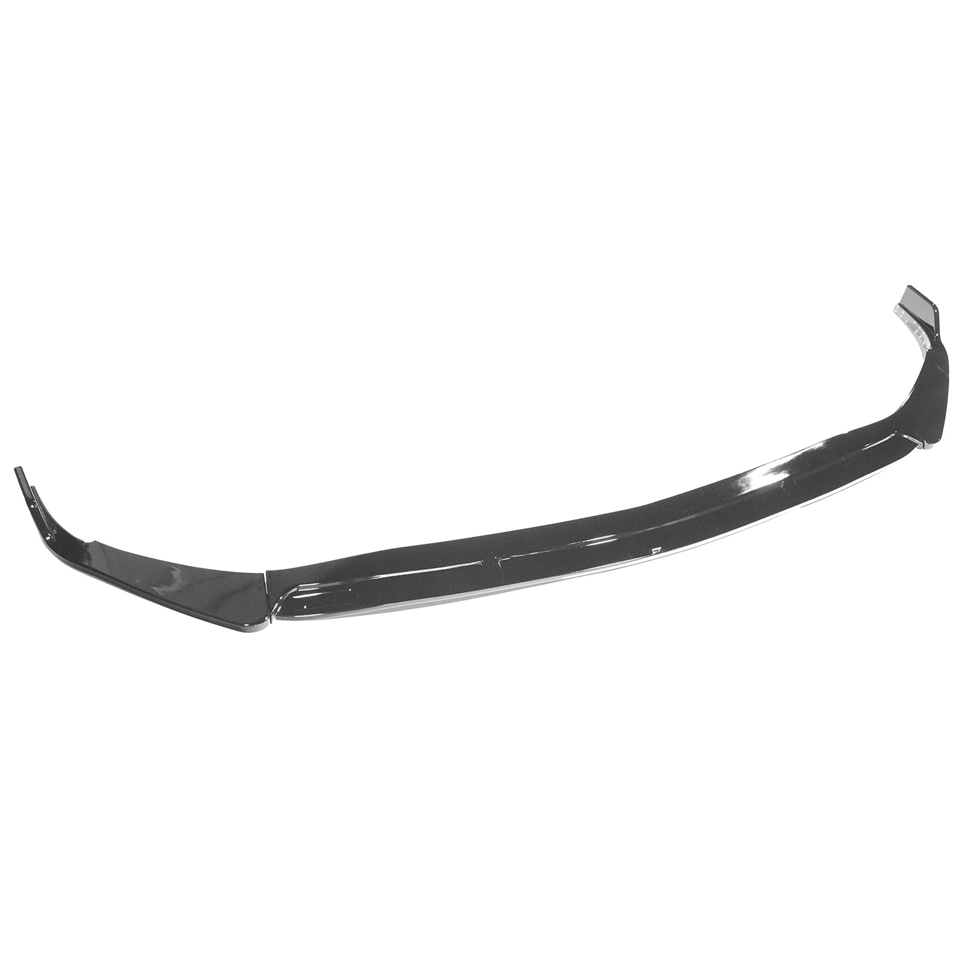 Mercedes W206 2021+ C-Class CT Carbon gloss black 3-piece splitter installed on front bumper, enhancing sporty appearance.