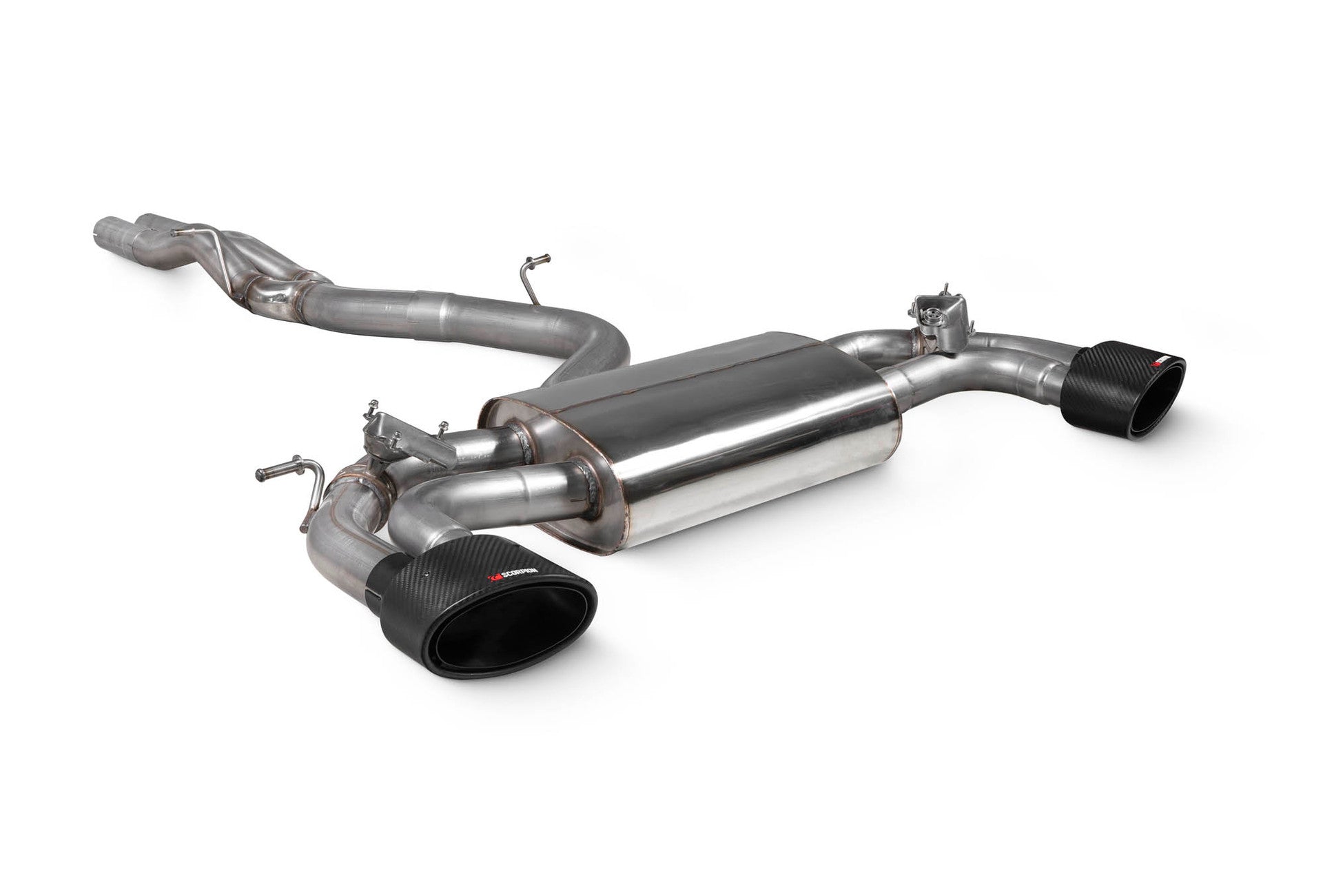 Scorpion Cat Back Exhaust System CF Trims - RS3 8V Pre-Facelift - Nineteen72 Performance