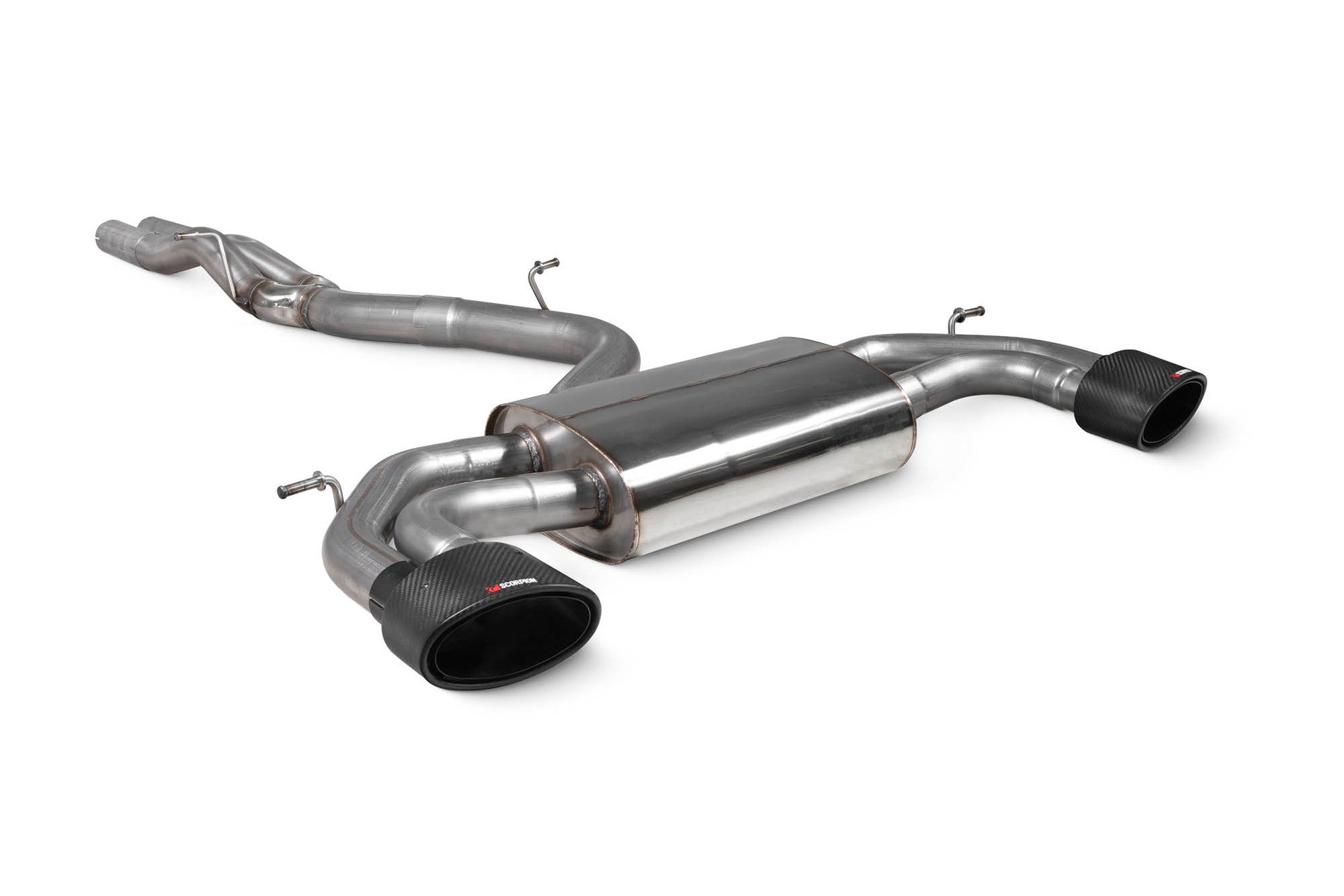 Scorpion Cat Back Exhaust System CF Trims - RS3 8V Pre-Facelift - Nineteen72 Performance