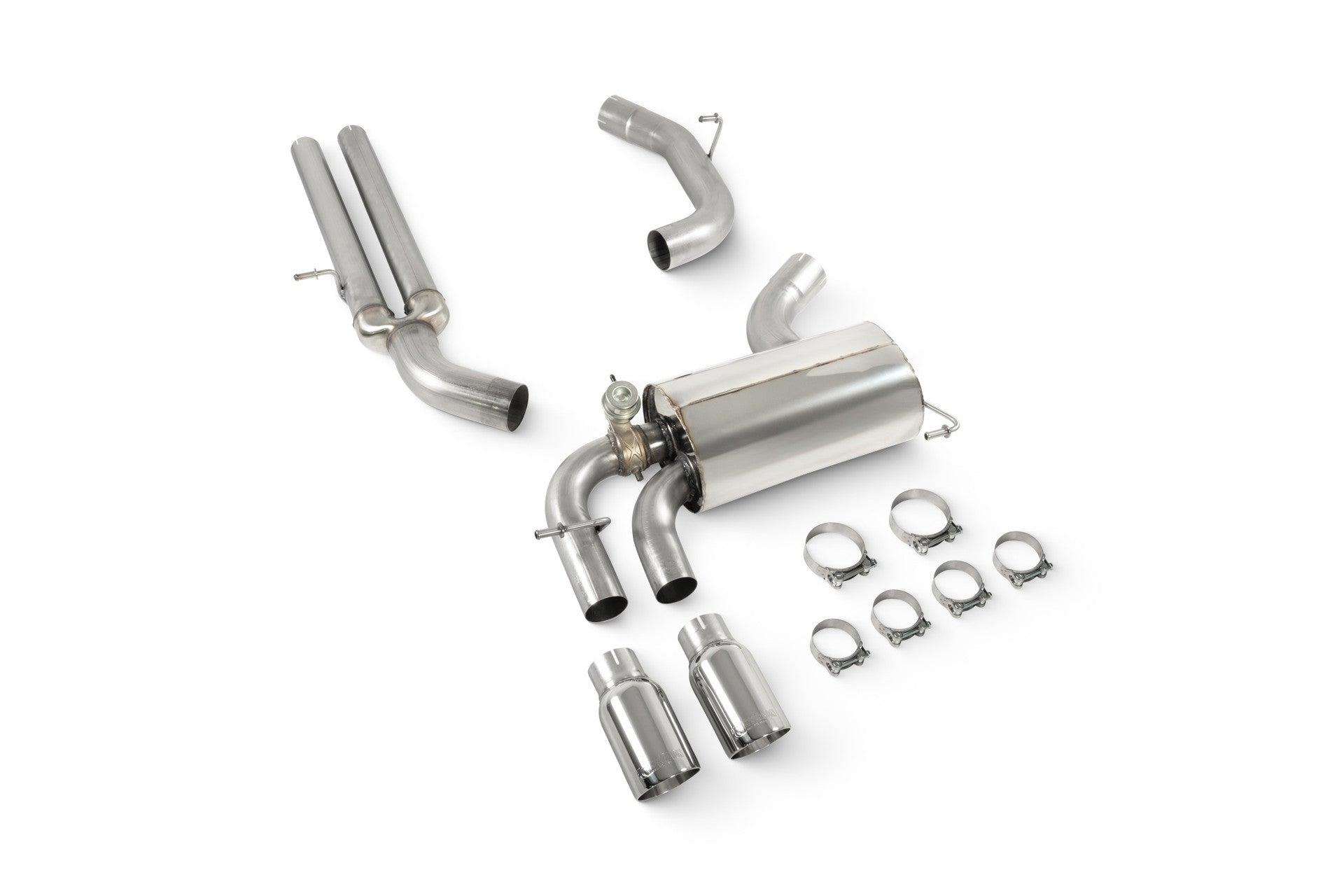 Scorpion Non-resonated secondary cat-back system Valved Polished RS3 8P 2011 - - Nineteen72 Performance
