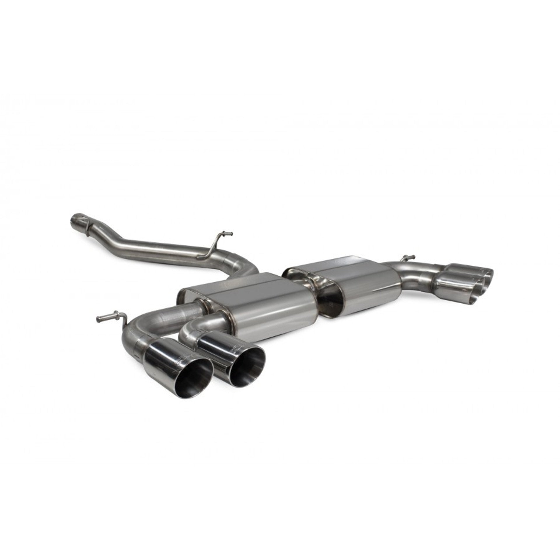Scorpion 'Valved' 80mm Cat Back Exhaust System - Volkswagen Golf Mk7.5 'R' - Nineteen72 Performance