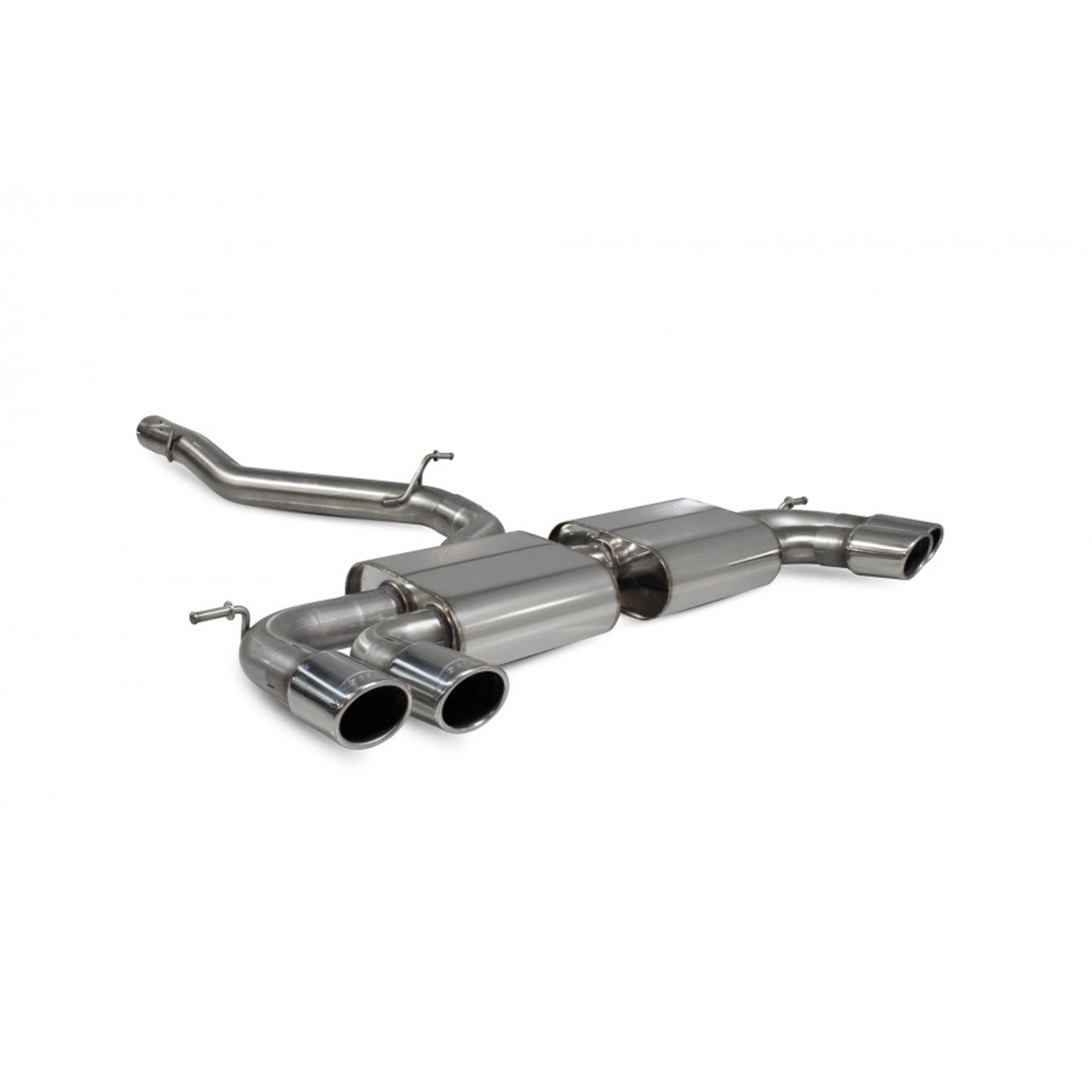 Scorpion 'Valved' 80mm Cat Back Exhaust System - Volkswagen Golf Mk7.5 'R' - Nineteen72 Performance