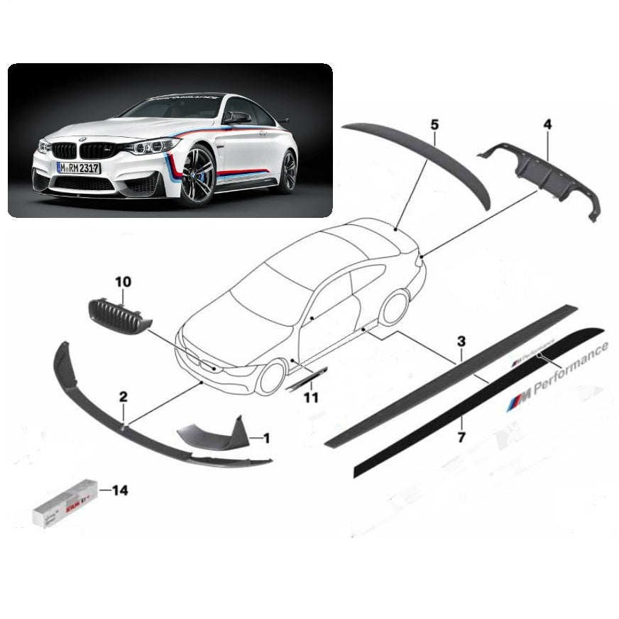 Genuine Full M Performance Kit - Complete Carbon Body Kit for F82 F83 M4 - Nineteen72 Performance