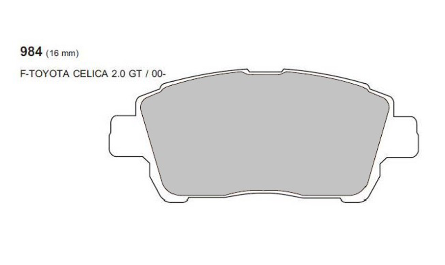 Toyota MR2 MK3 Front Performance Brake Pads 0984 - Nineteen72 Performance