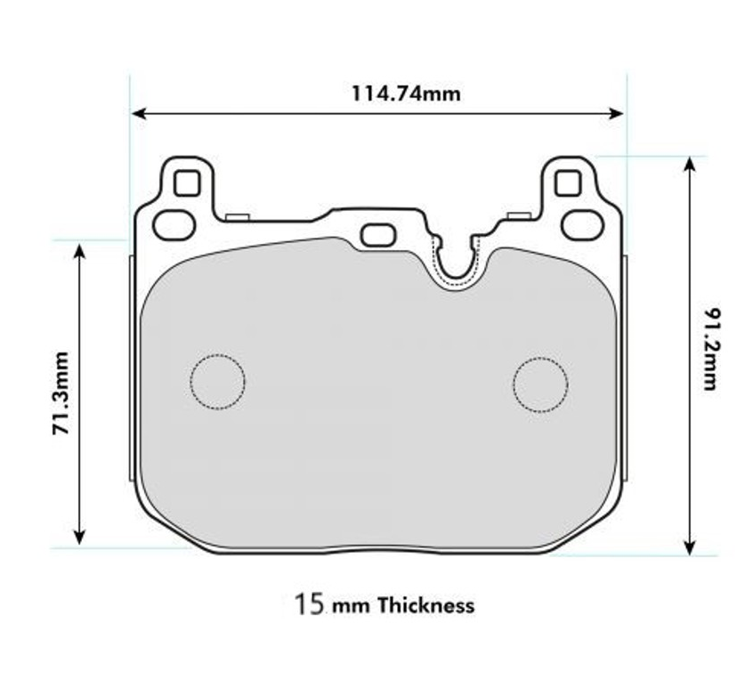 MINI Clubman (F54), JCW (F55, F56), Convertible (F57), Countryman (F60) Front Performance Brake Pads 8685 15mm thick - Nineteen72 Performance