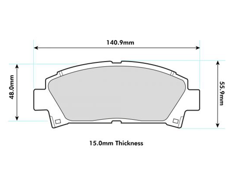 Toyota MR2 MK2 Rev. 2 - 5 Front Performance Brake Pads 1352 - Nineteen72 Performance