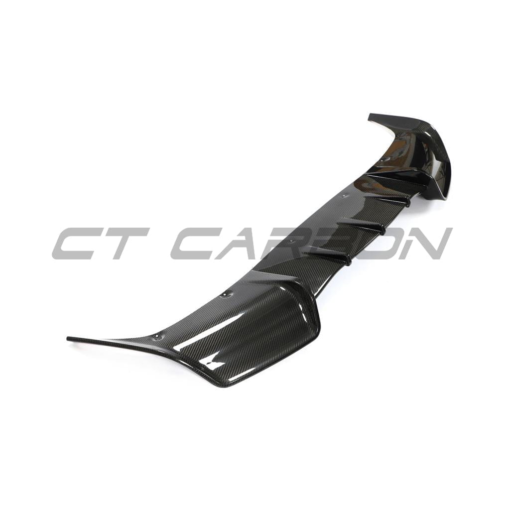 Tesla Model Y MK1 2020-2025 carbon fibre full kit by CT Carbon, showing sleek carbon fibre panels for a modern upgrade.