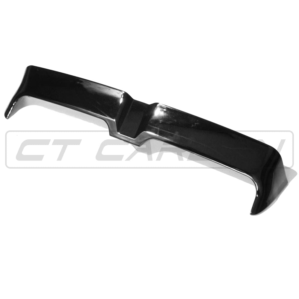 Gloss black CT Carbon spoiler for Volkswagen Polo MK5 2014-2017, shown installed on the vehicle with a sleek finish.