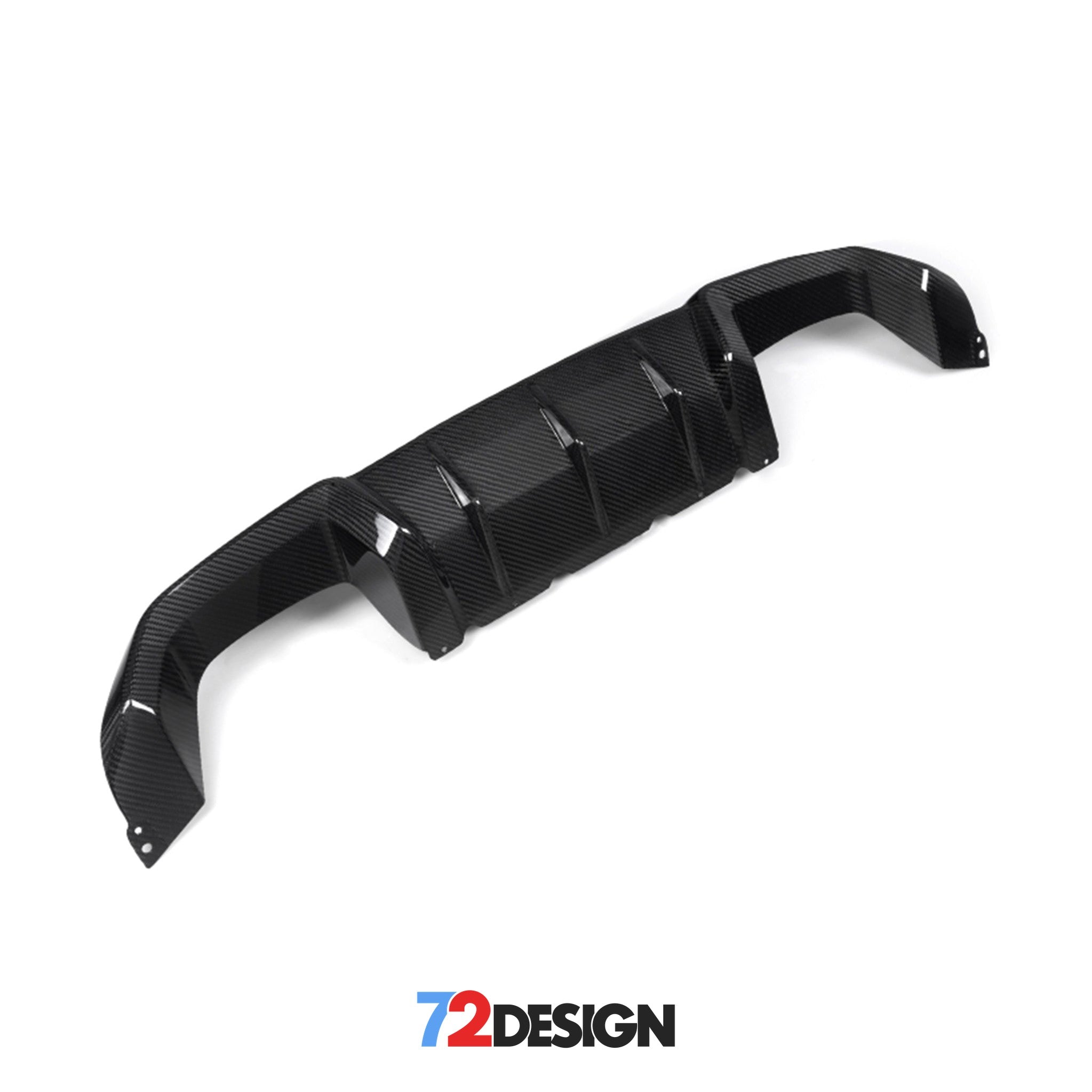 72Design BMW M2/M2C (F87/F87C) Gloss Carbon Fibre (Pre-Preg) Performance Style Rear Diffuser - Nineteen72 Performance
