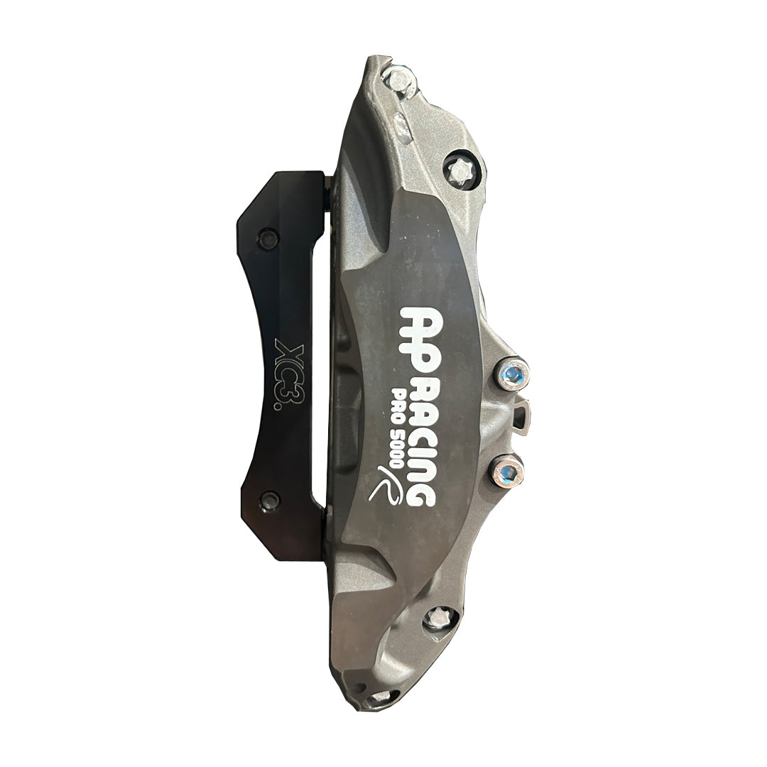XC3 Engineering BMW M3 E9X brake caliper carrier and rotor upgrade for AP Racing CP9660 caliper, featuring a high-performance brake system.