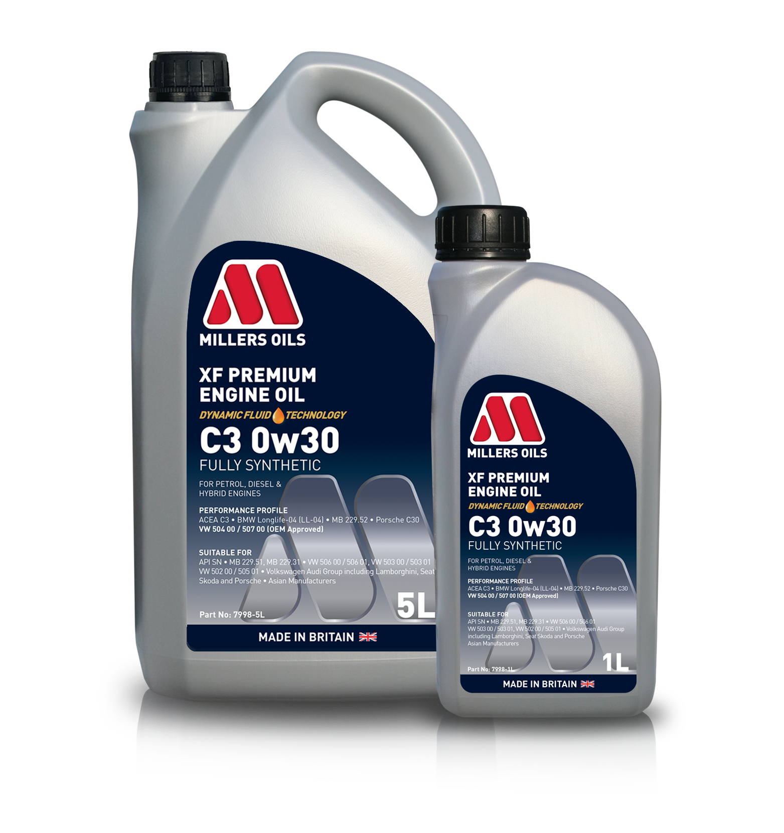 Millers XF Premium C3 VW 0w30 Engine Oil product image