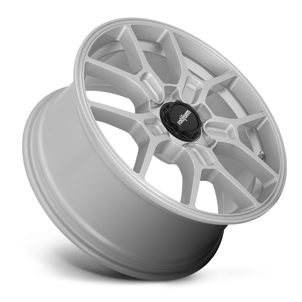 Rotiform ZMO black and matte anthracite car wheels shown from an angled view with shadows highlighting their design.