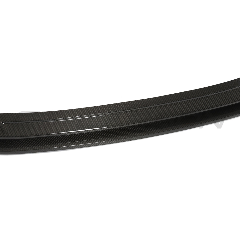 Audi R8 V10 Gen 2.5 carbon fibre splitter by CT Carbon, featuring sleek, lightweight aerodynamic design for enhanced performance.