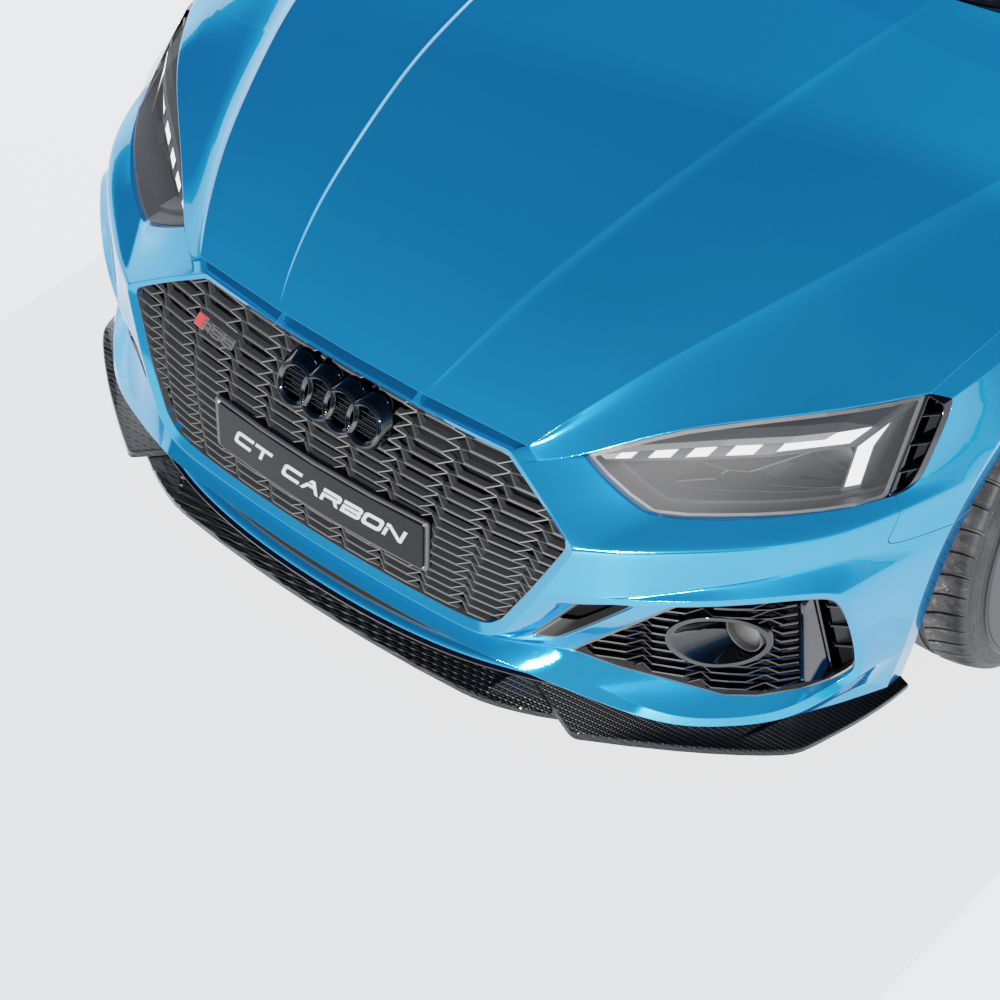 Audi RS5 B9.5 coupe full carbon fibre kit by CT Design, featuring lightweight, high-quality carbon fibre components for the vehicle.