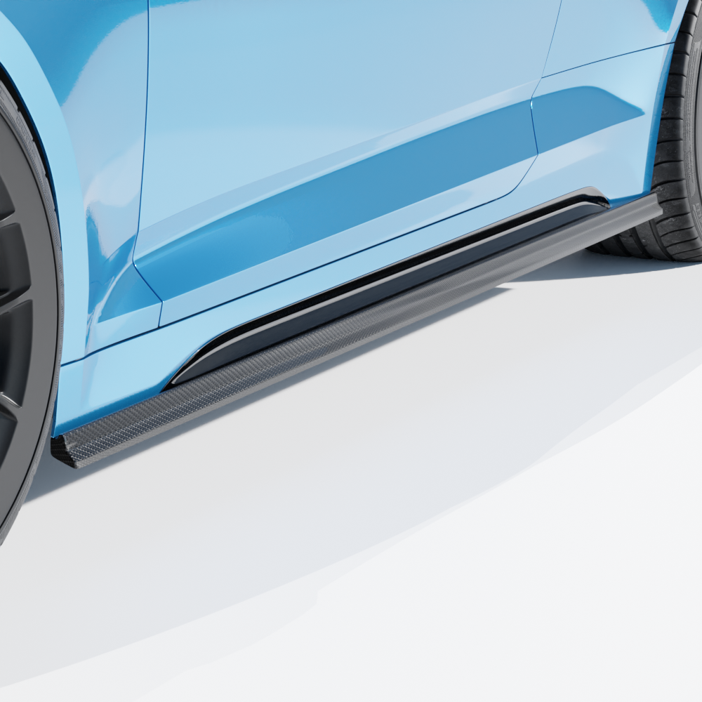 Full view of CT Carbon's Audi RS5 B9.5 Coupe 2020-2024 full carbon fiber kit showcasing the sleek, lightweight carbon fiber components.