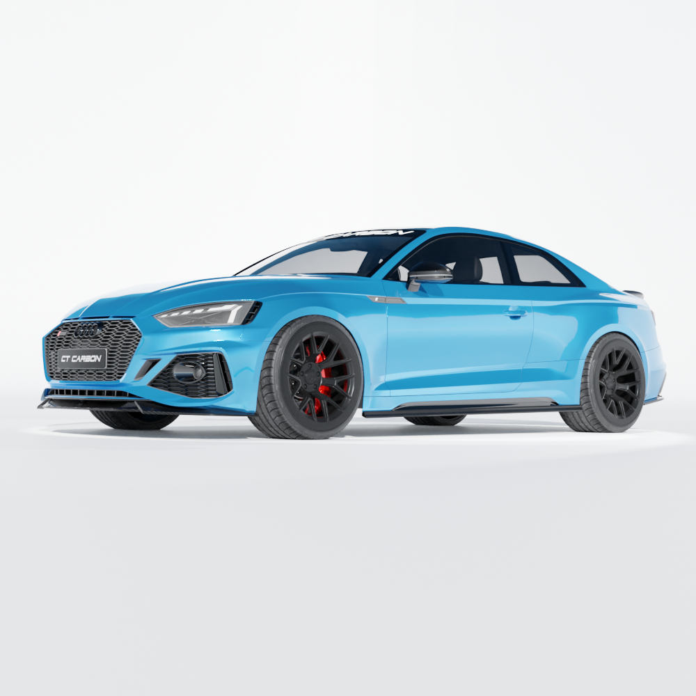 Audi RS5 B9.5 Coupe full carbon fibre kit by CT Design, showcasing carbon fiber body panels and aerodynamic enhancements.