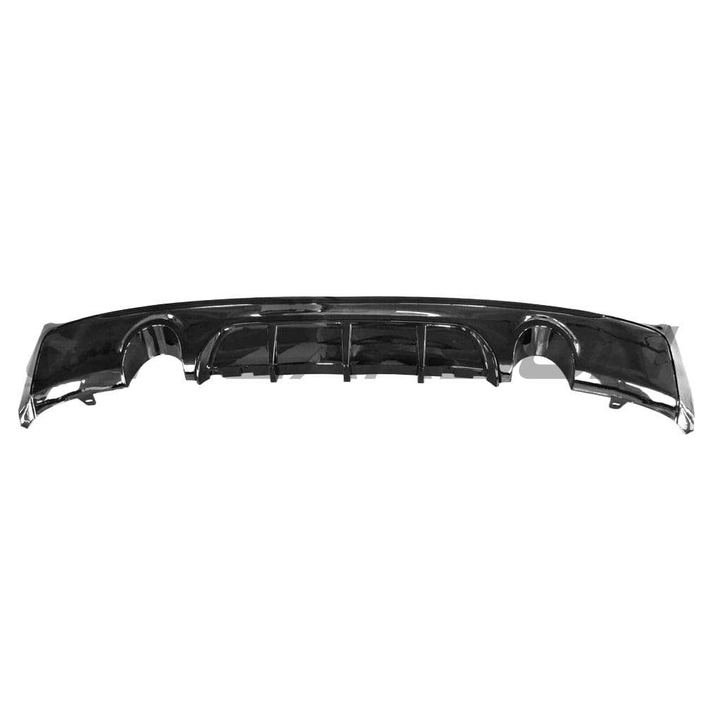 BMW 2 Series F22 gloss black full kit with dual exhaust by CT Carbon, featuring MP style design and high-quality carbon fiber details.