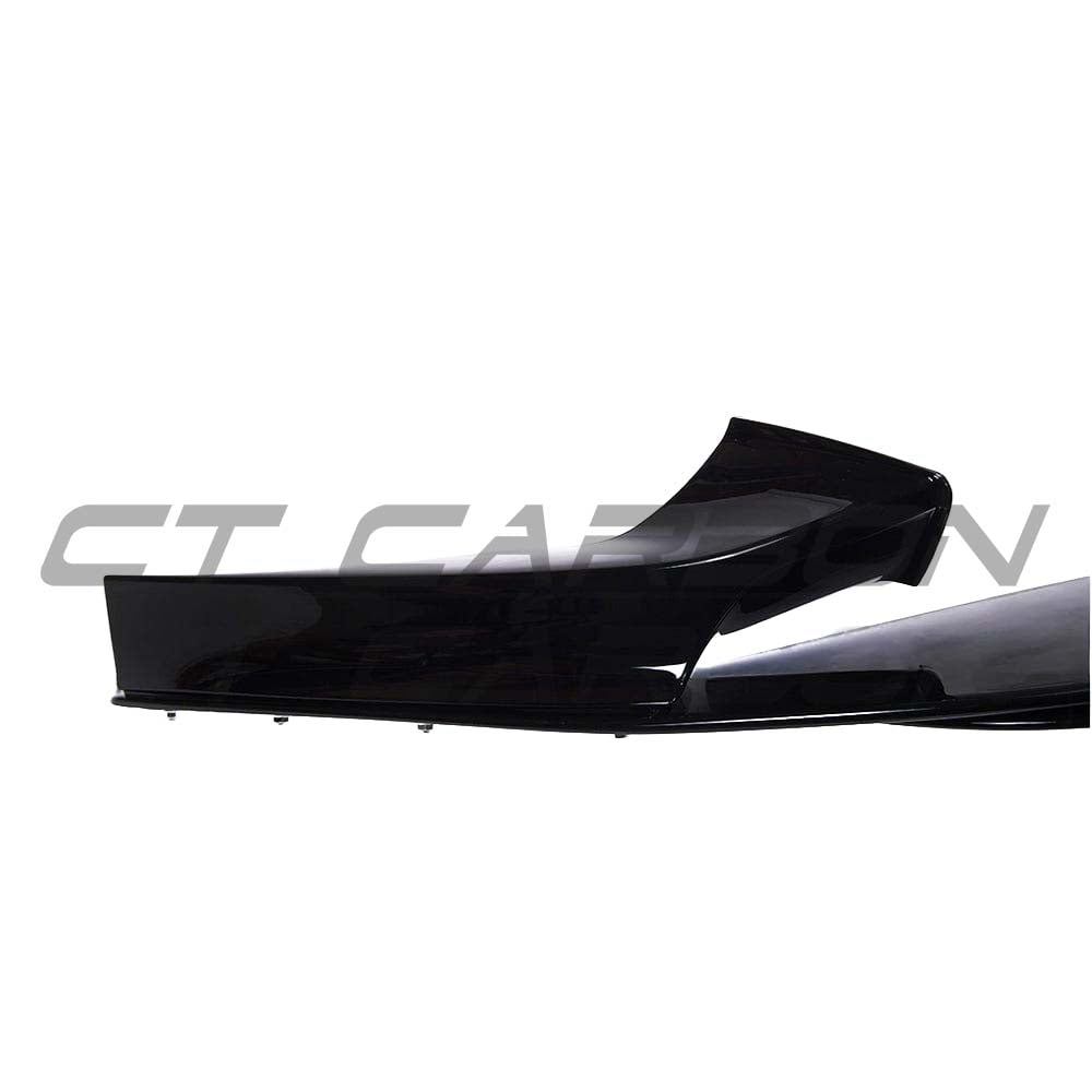 BMW 2 Series F22 gloss black full kit with dual exhaust, CT Carbon MP style exterior upgrade showing the complete kit installed.