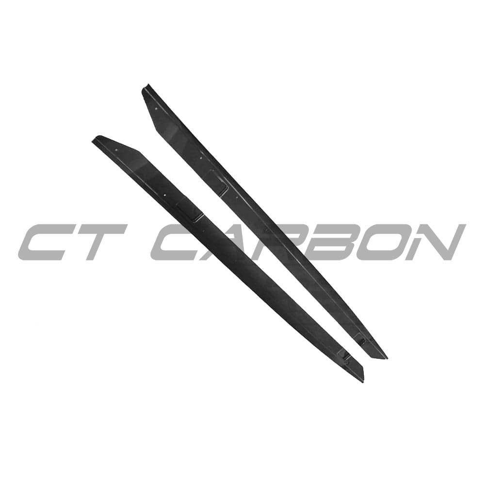 BMW 2 Series F22 GLOSS BLACK FULL KIT by CT Carbon with dual exhaust, featuring a sleek, high-gloss black finish and MP-style design.