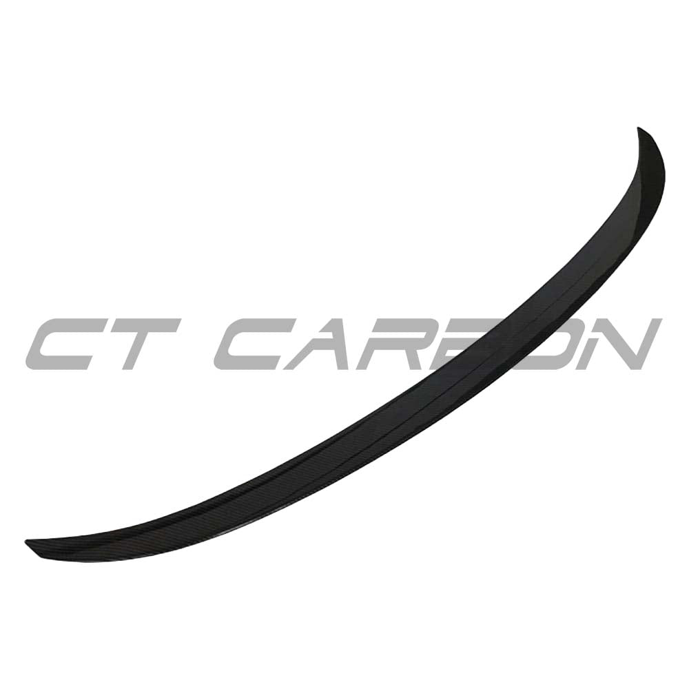 BMW 3 Series F30 gloss black full kit by CT Carbon with dual exhaust, featuring MP style design and high-quality carbon details.