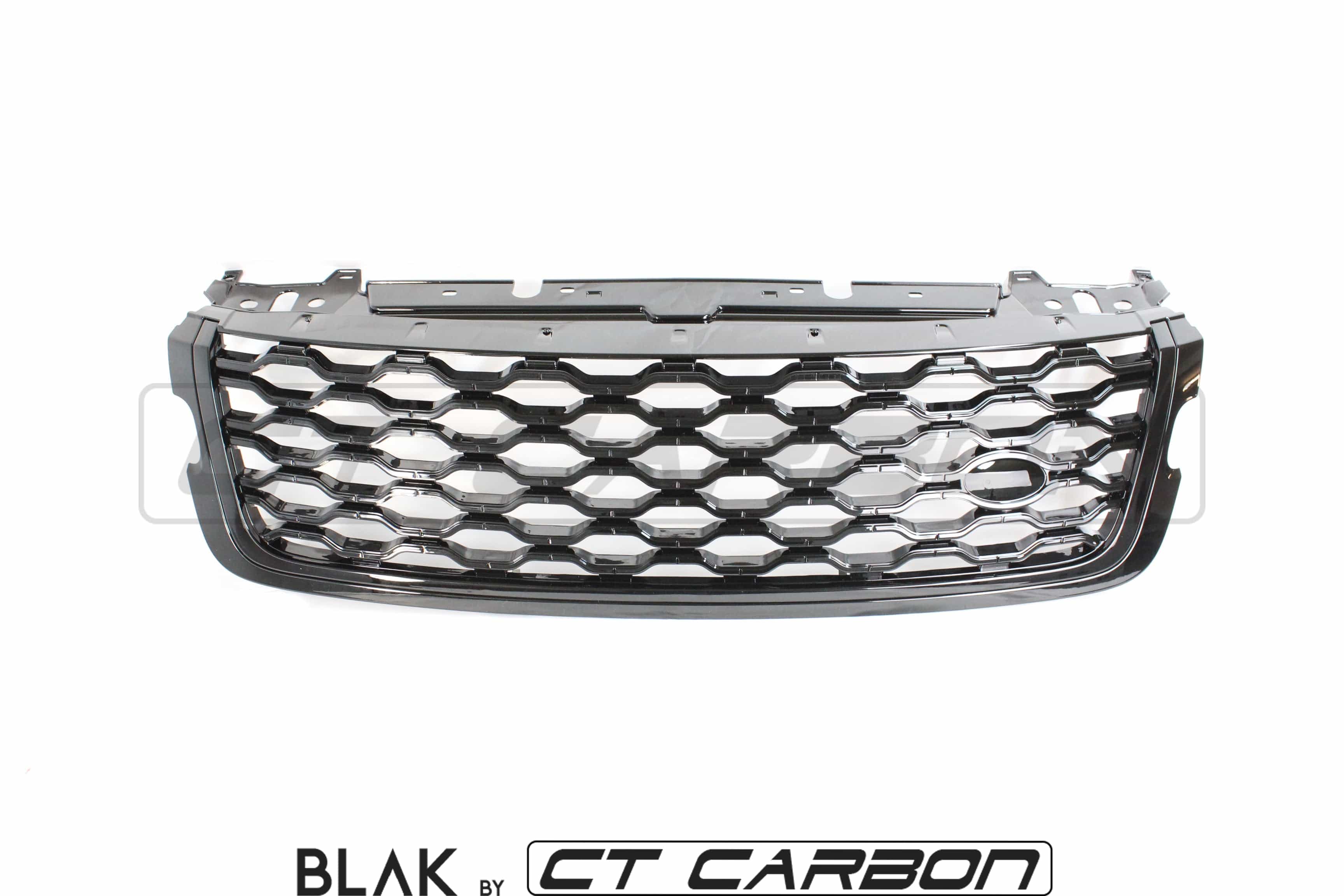 Full black edition trim kit for Land Rover Discovery 5, made by CT Carbon, featuring black exterior accents on a 2016 model.