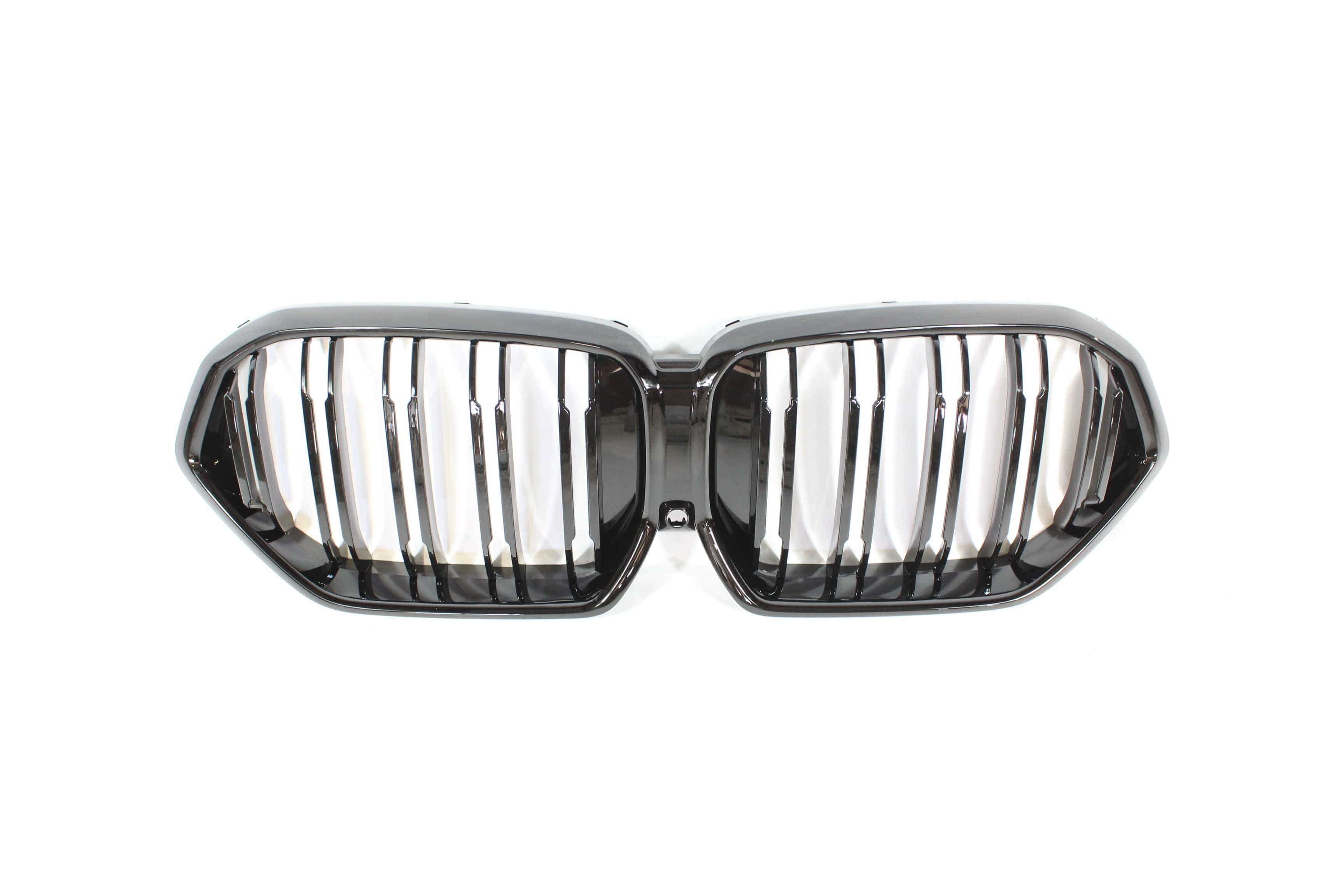 BMW G06 X6 2019-2023 double slat black grille by CT Carbon, featuring sleek black slats for a stylish, aggressive look.