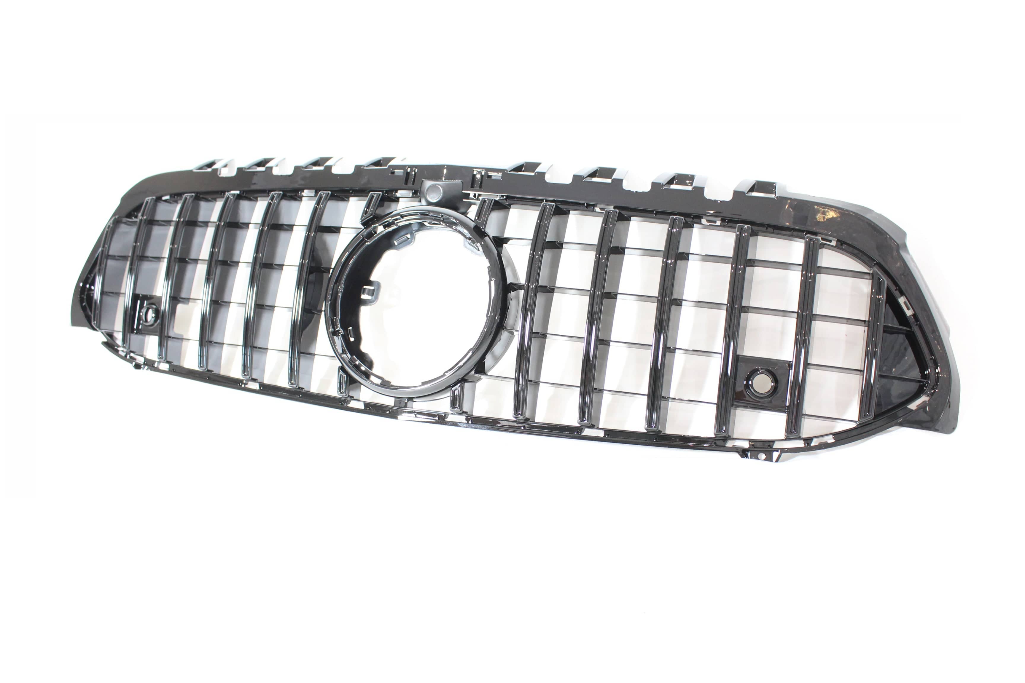 Mercedes V177 W177 A-Class PanAmerica black grille by CT Carbon, showcasing the sleek, black front grille design.