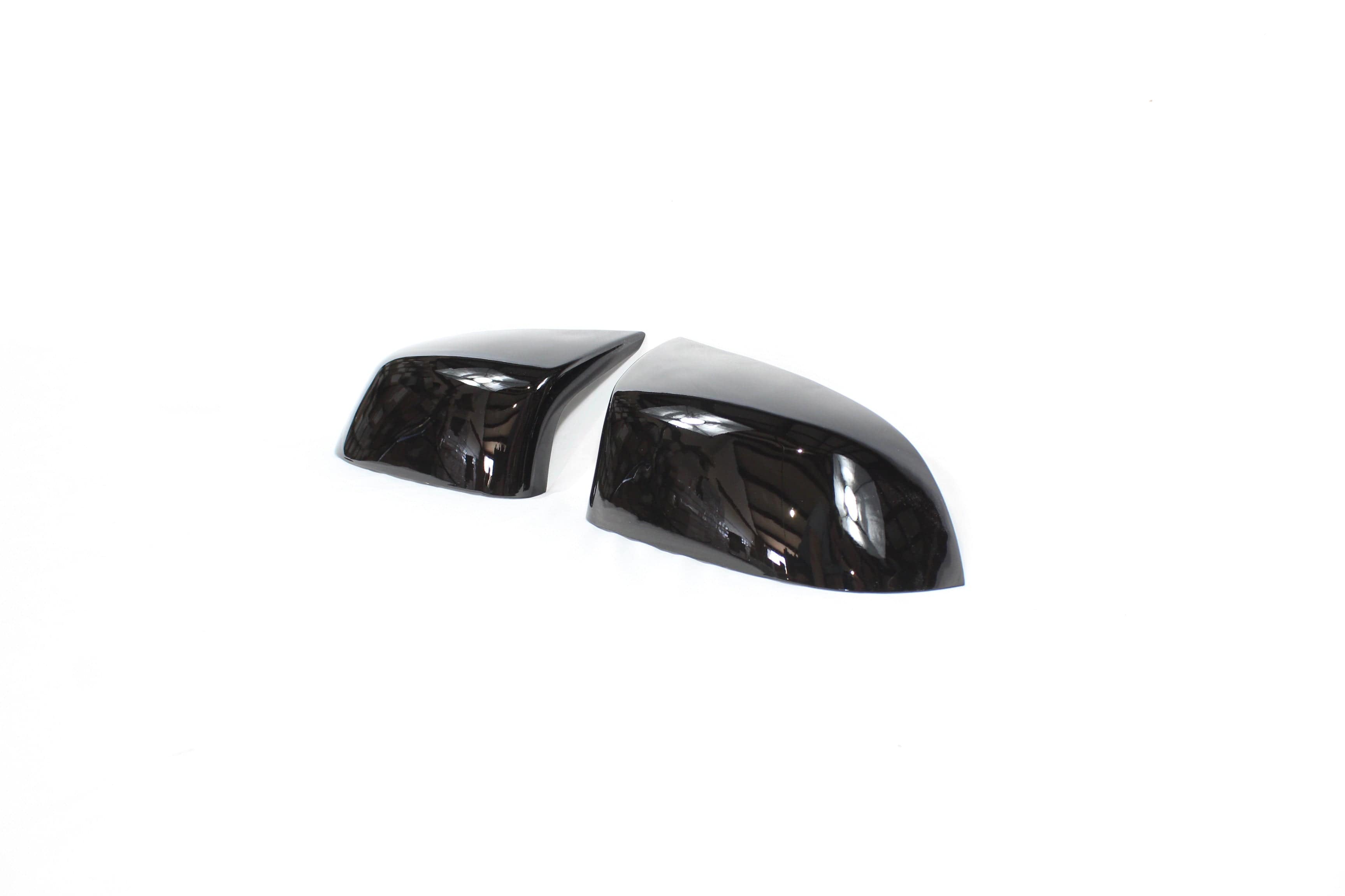 Gloss black mirror replacements for BMW F15 F16 X5 X6 from CT Carbon, showcasing sleek exterior side mirrors.