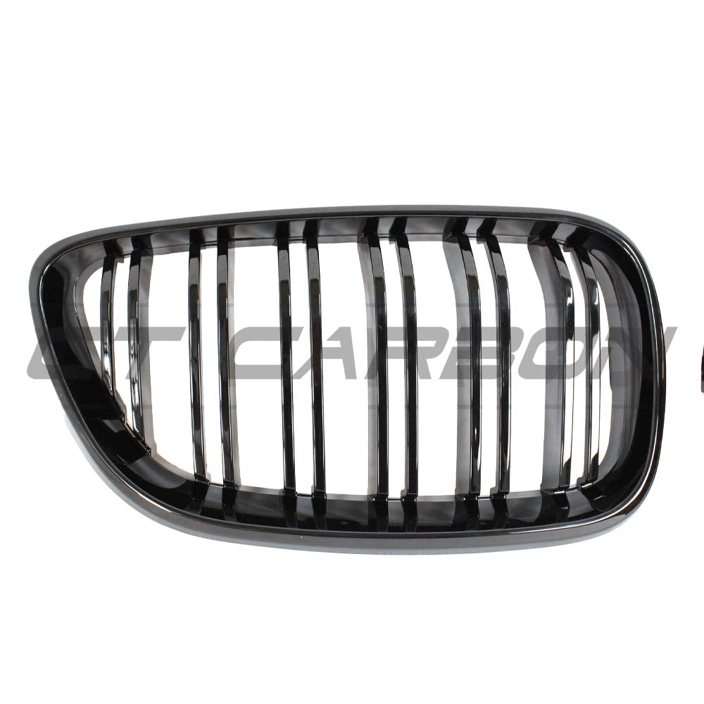 Black double slat grille for BMW M2 F87 and F22 2 Series by CT Carbon, showing a sleek, high-performance automotive front grille.