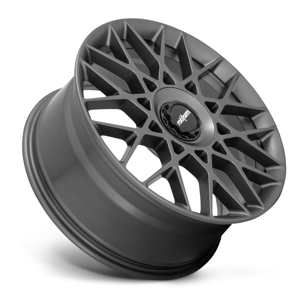 Rotiform BLQ-C wheels in matte anthracite finish, 19-inch size, 8-inch width, with ET45 offset, designed for performance vehicles.