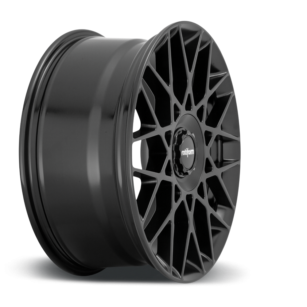 Rotiform BLQ-C wheels in satin black finish, 19-inch size, 8-inch width, with ET45 offset, shown in satin black color.