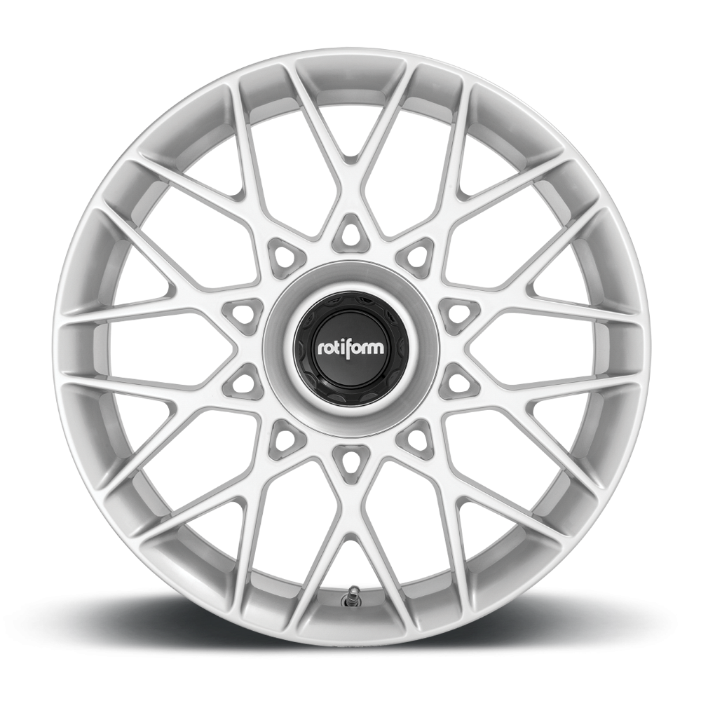 Rotiform BLQ-C wheels in silver finish, 19-inch size with satin black and anthracite options, featuring a sleek, modern design.