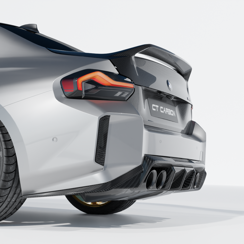 BMW G42 2 Series and G87 M2 carbon fibre trunk/bootlid by CT Carbon, showing sleek lightweight design and high-quality finish.