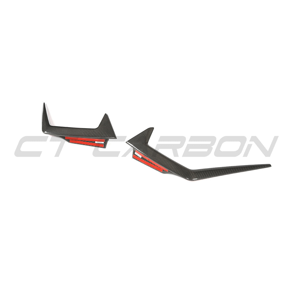 BMW G90 G99 M5 2024+ carbon fibre front bumper trim by CT Carbon, showcasing sleek, lightweight accessory for sporty front-end enhancement.