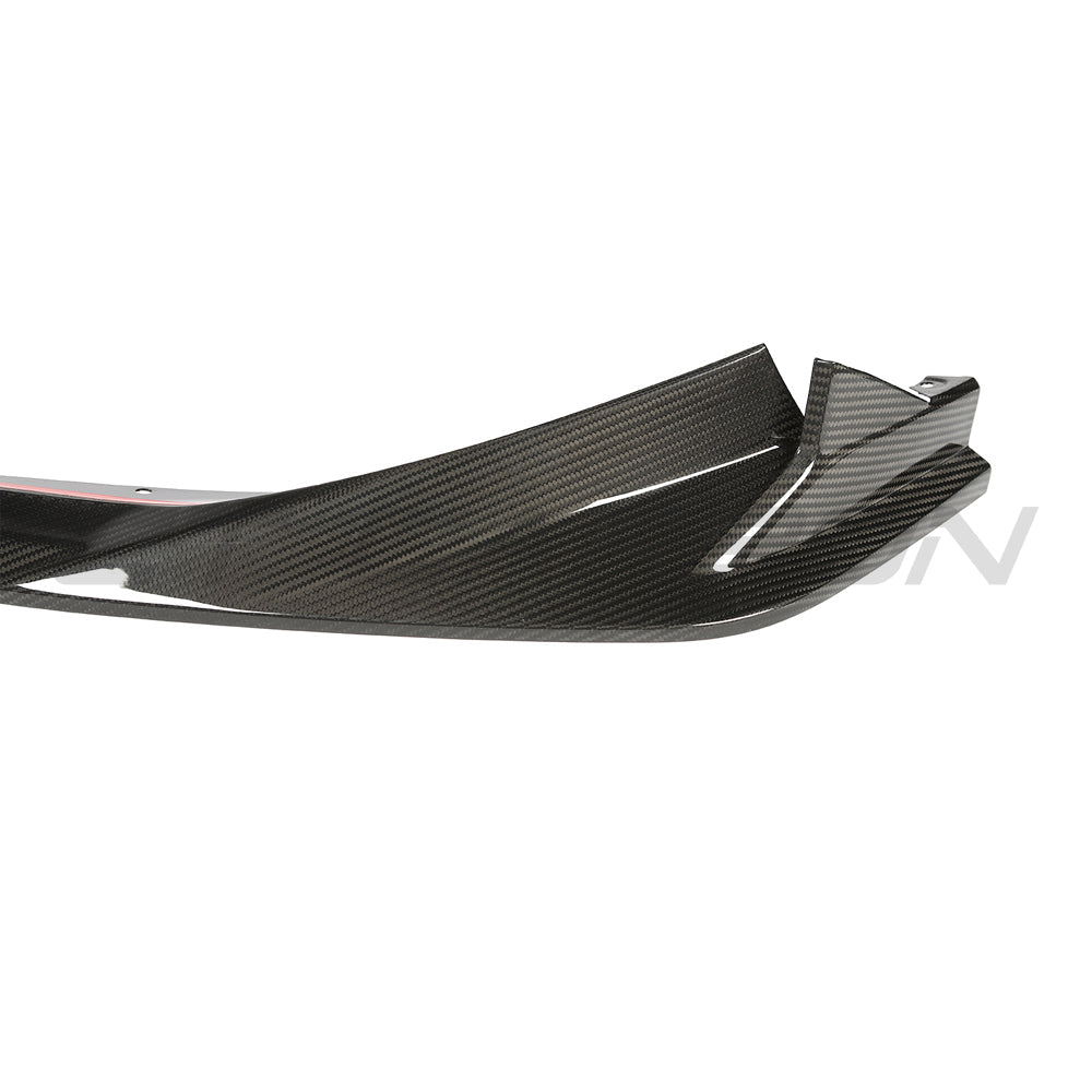 BMW G81 M3 Touring 2022+ CT Carbon full carbon fiber kit, featuring front splitter and aerodynamic enhancements on a sports car.