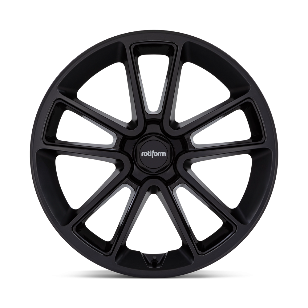 Black Rotiform BTL wheels with multi-spoke design, showcased on a vehicle for stylish automotive customization.