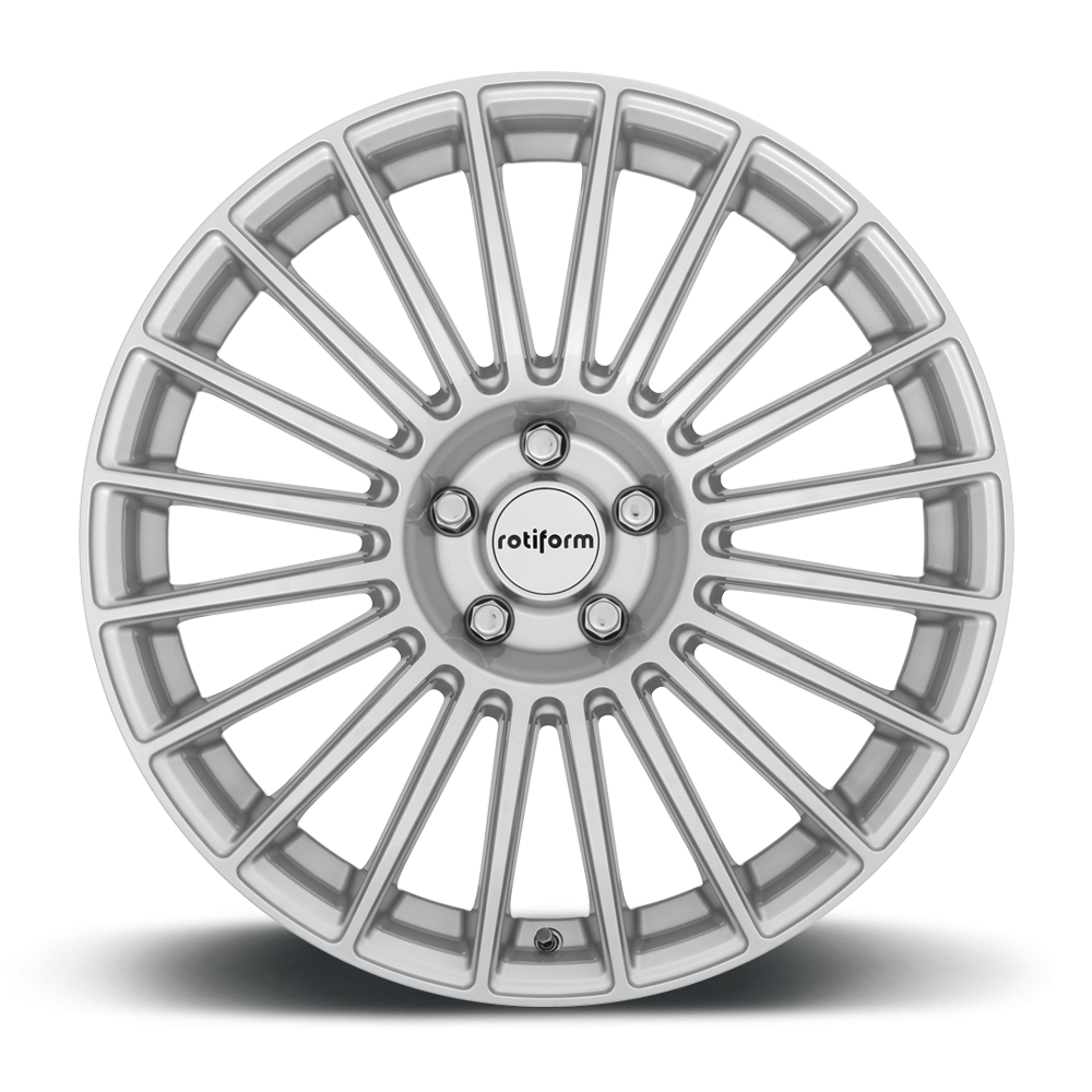 Rotiform BUC wheels in 19x8 inches with silver finish, featuring a stylish face design and staggered fitment for performance vehicles.