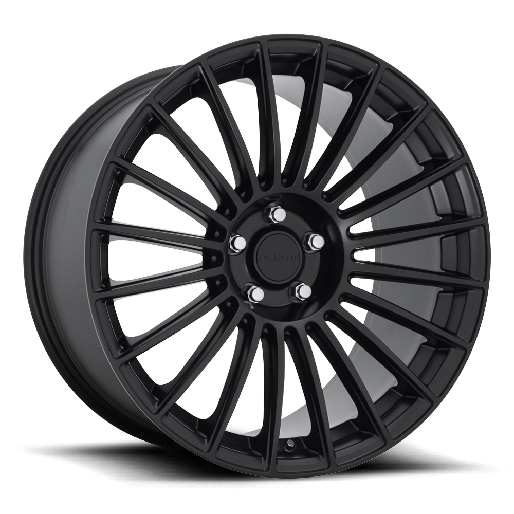 Rotiform BUC wheels in 20x10 matte black finish, featuring a staggered design for a bold, modern look.