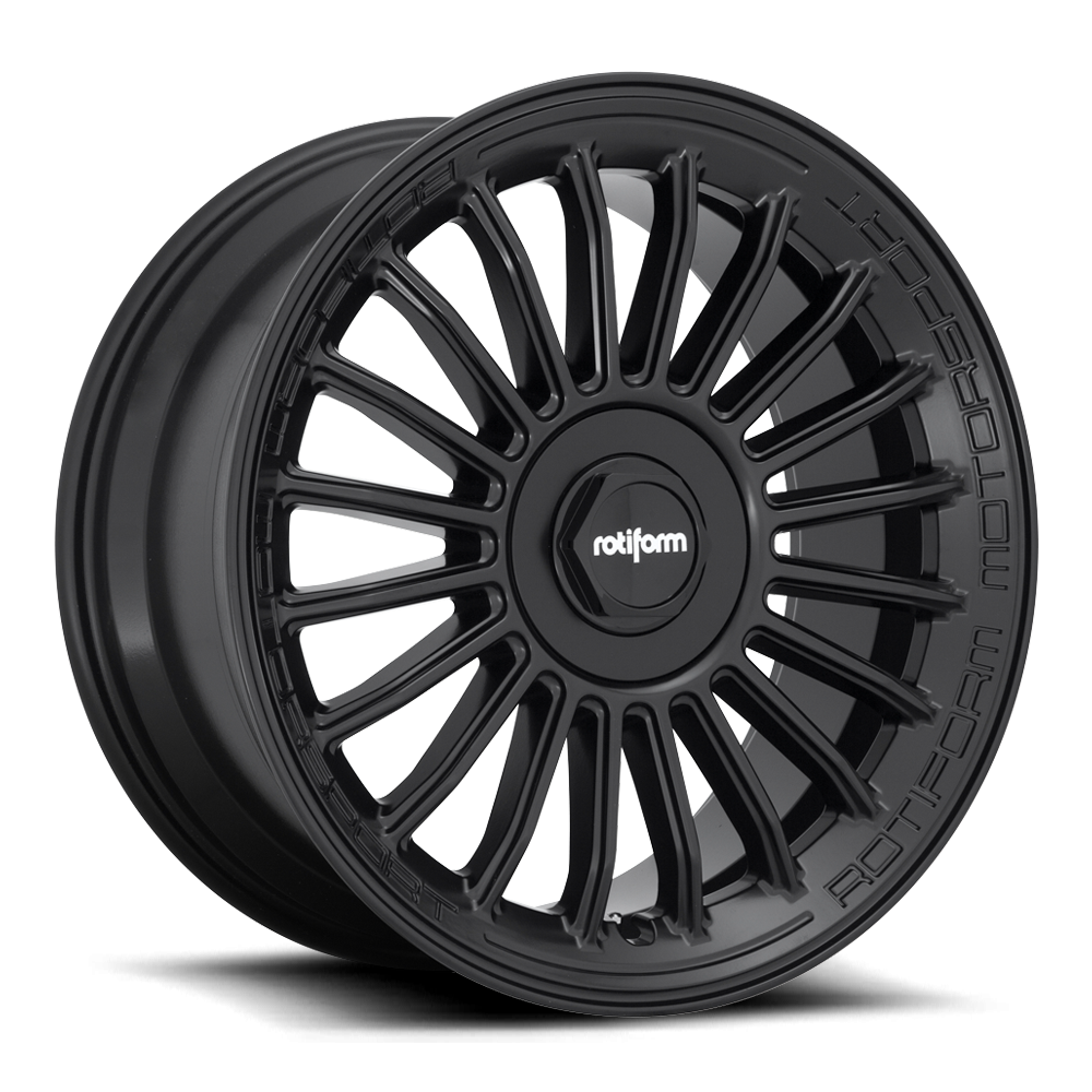 Rotiform BUC-M black and matte anthracite alloy wheels, featuring multi-spoke design and modern finish for vehicles.