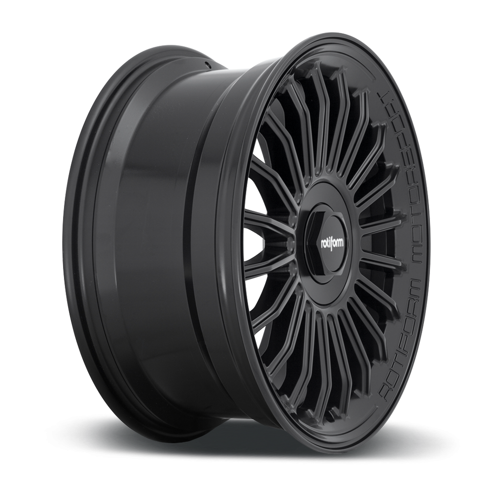 Rotiform BUC-M black and matte anthracite alloy wheels with a multi-spoke design, shown from a three-quarter angle.