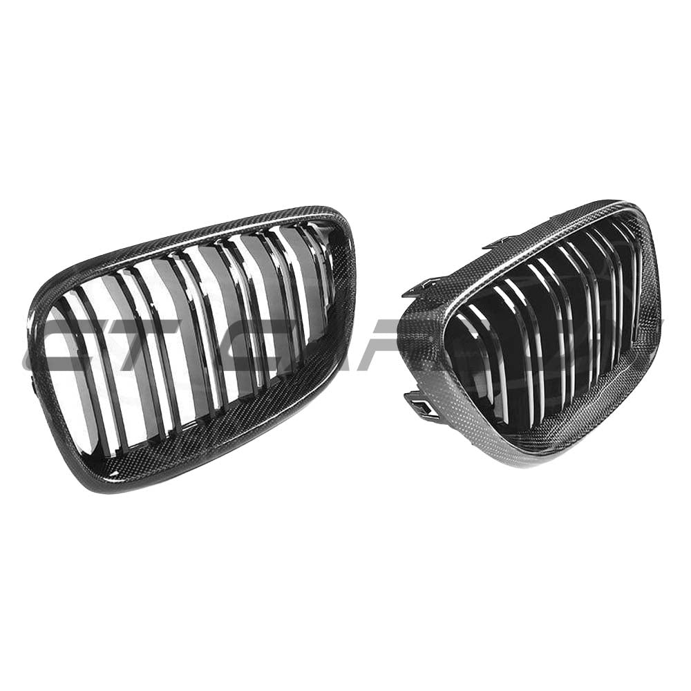 BMW M2 F87 and 2 Series F22 carbon fiber grille by CT Carbon, showcasing sleek, high-performance automotive grille design.