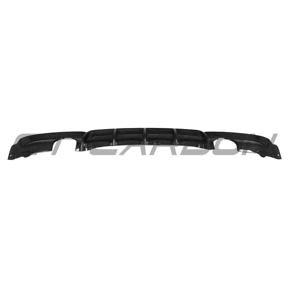 BMW F30 3 Series 2011-2019 full carbon fiber diffuser kit by CT Carbon with dual exhaust outlets, MP Style design.