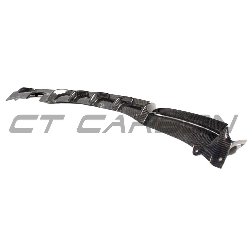 BMW F30 3 Series 2011-2019 CT Carbon full carbon fibre diffuser with MP style twin exhaust design.