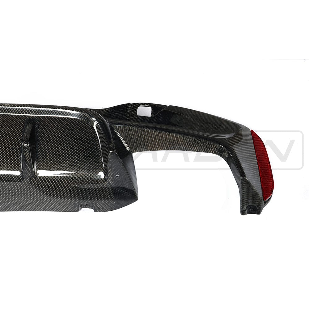 BMW F90 M5 CT Carbon fiber diffuser, V2 model, showcasing sleek carbon fiber design and aerodynamic styling.