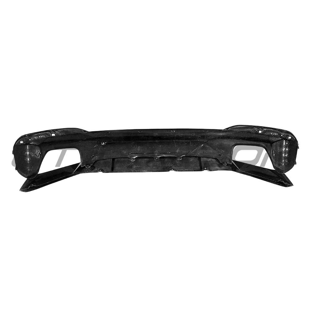 BMW G30 5 Series M Sport carbon fibre diffuser kit by CT Carbon, showing the sleek OEM-style carbon fibre rear diffuser.