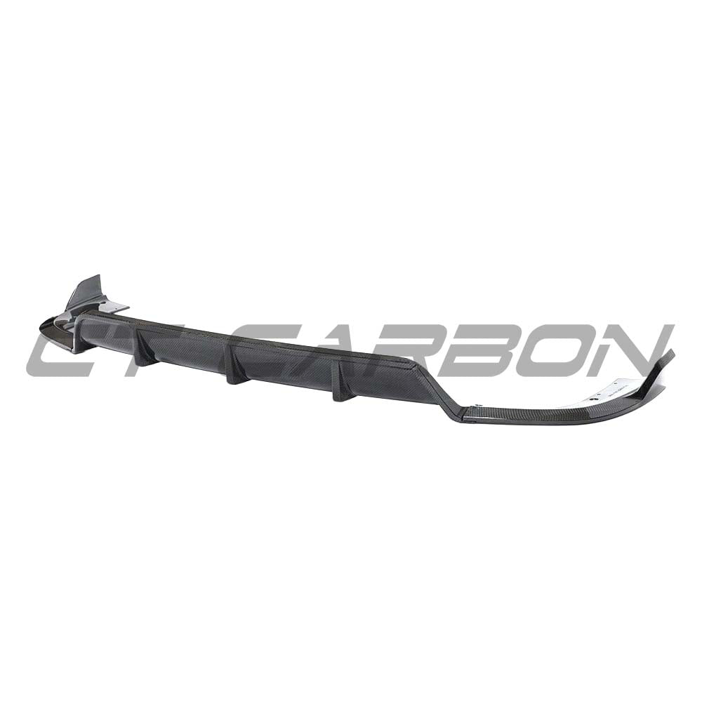 BMW G05 X5 M LCI 2023 full carbon fiber diffuser kit by CT Carbon, showcasing a sleek, lightweight carbon fiber rear diffuser.