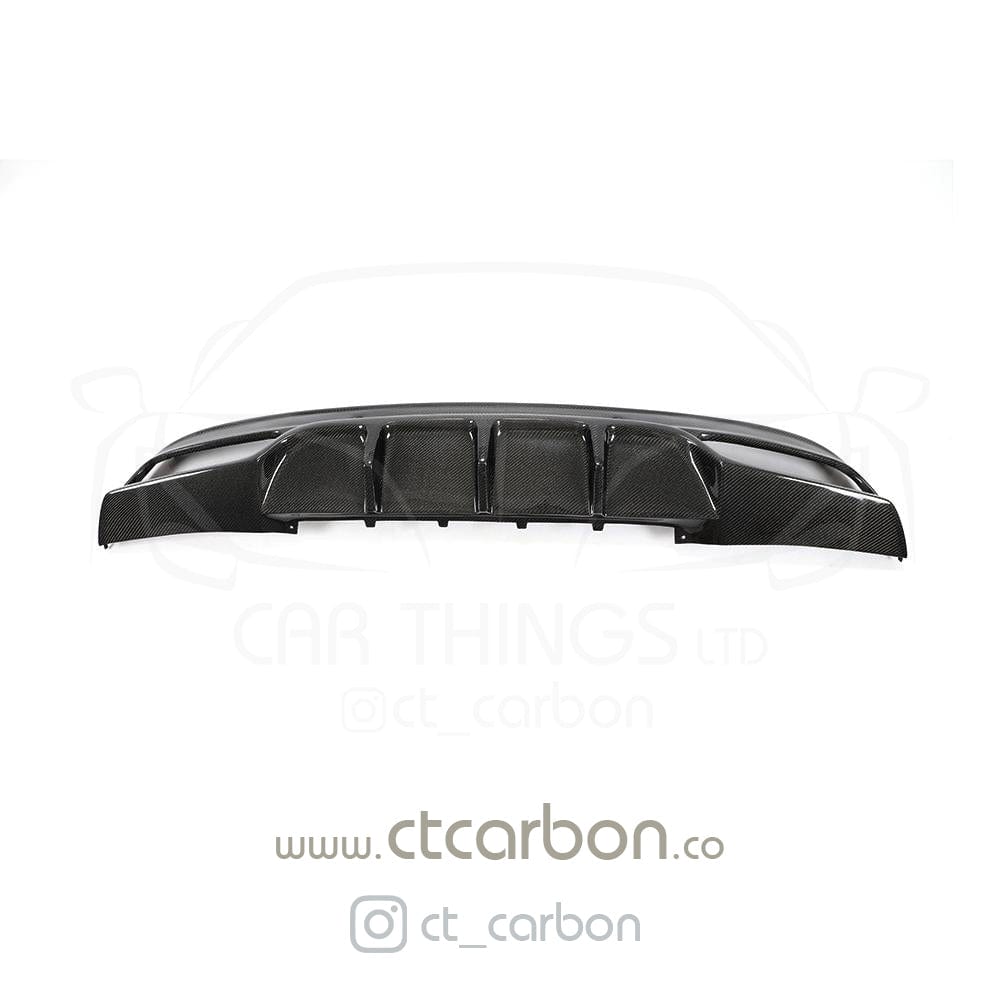 CT Carbon diffuser for Mercedes W205 C63 and C63S saloon, with carbon finish and exhaust tips, PS Style.